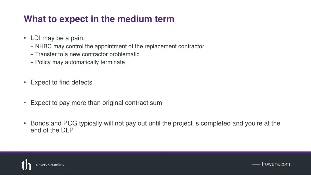 what to expect in the medium term