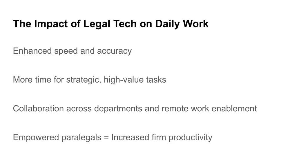 the impact of legal tech on daily work