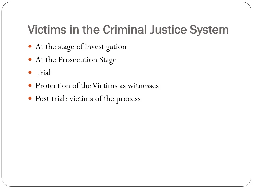 victims in the criminal justice system victims