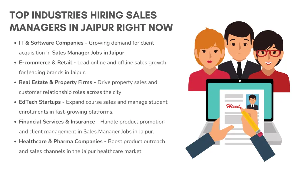 top industries hiring sales managers in jaipur