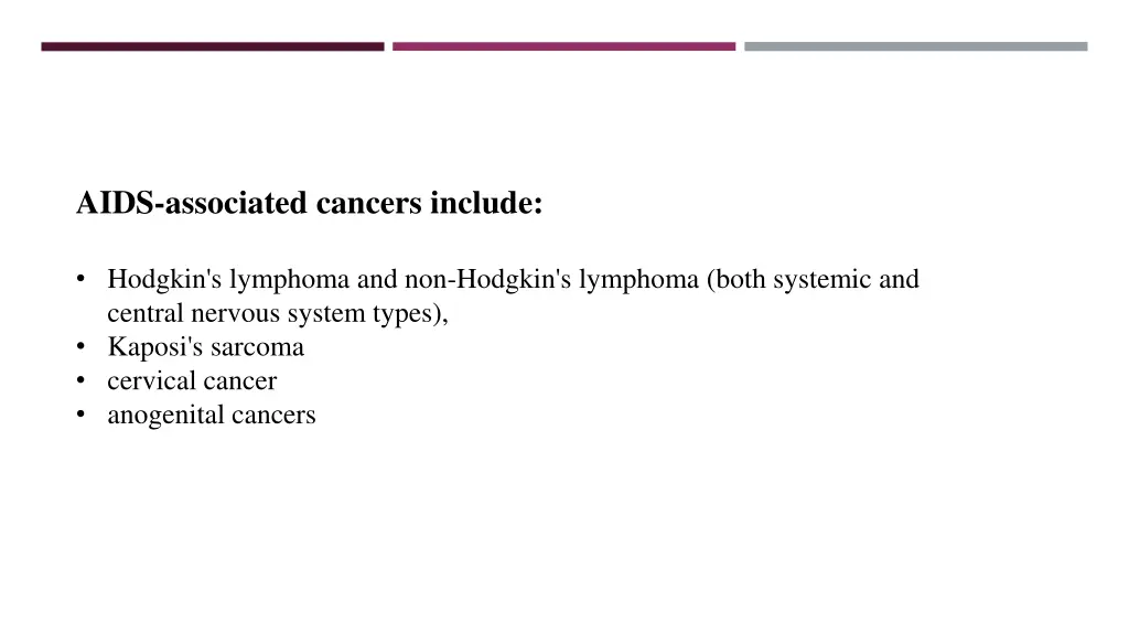 aids associated cancers include