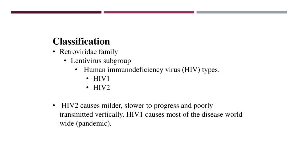 classification retroviridae family lentivirus