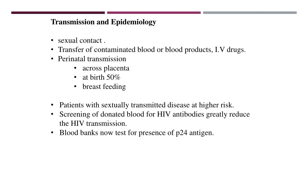 transmission and epidemiology