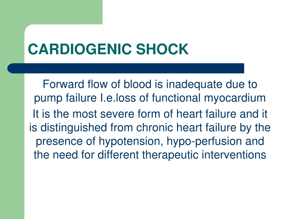 cardiogenic shock