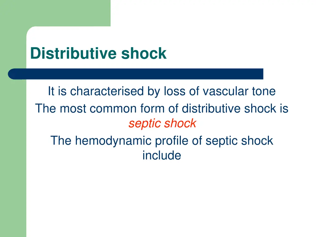 distributive shock