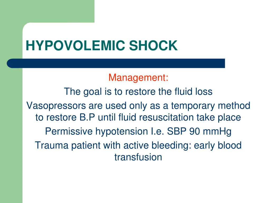 hypovolemic shock 1