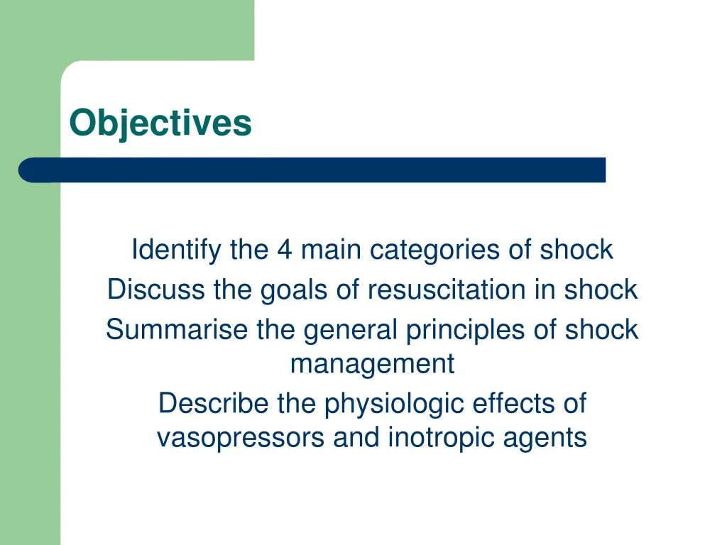objectives