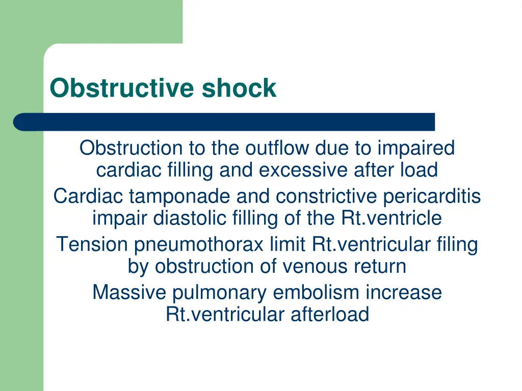 obstructive shock