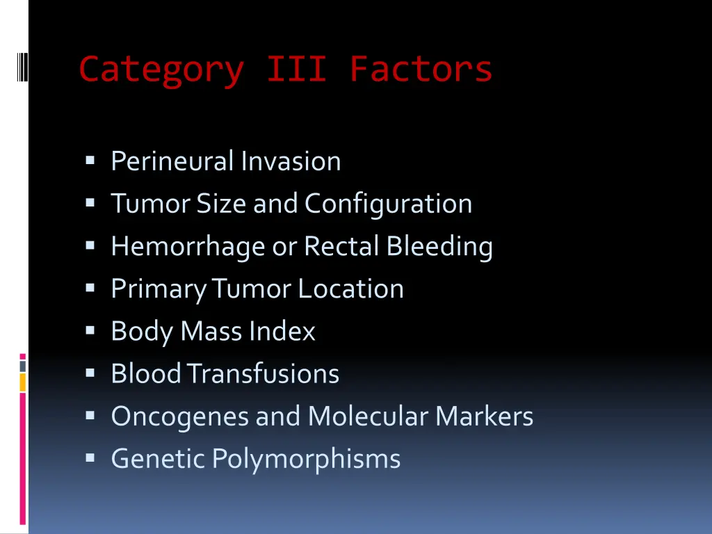 category iii factors