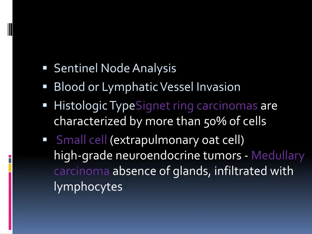 sentinel node analysis blood or lymphatic vessel
