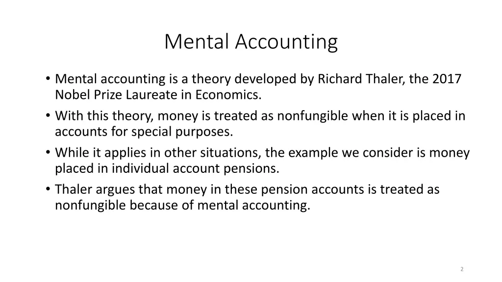 mental accounting