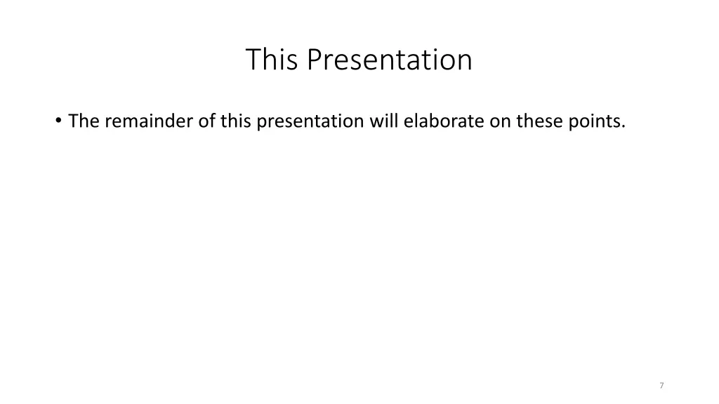 this presentation