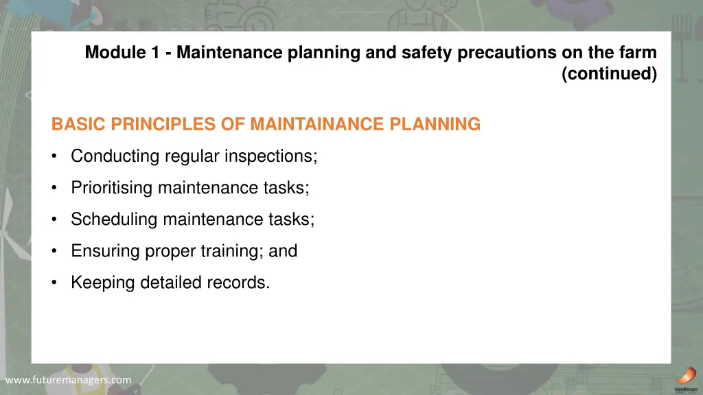 module 1 maintenance planning and safety 1