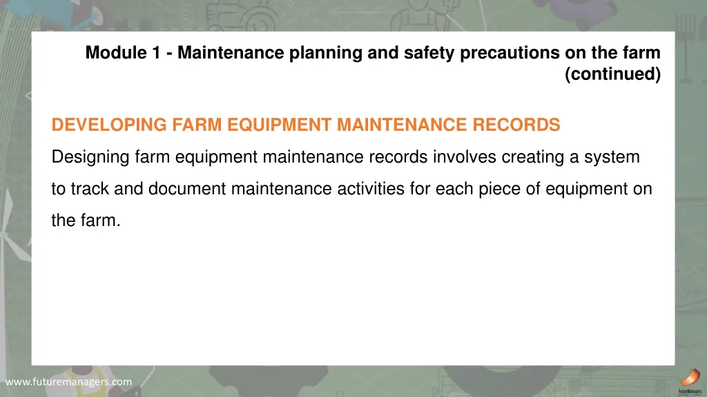 module 1 maintenance planning and safety 4