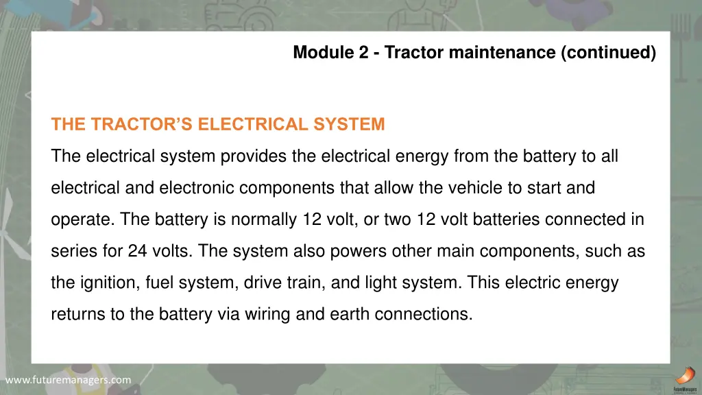 module 2 tractor maintenance continued 4