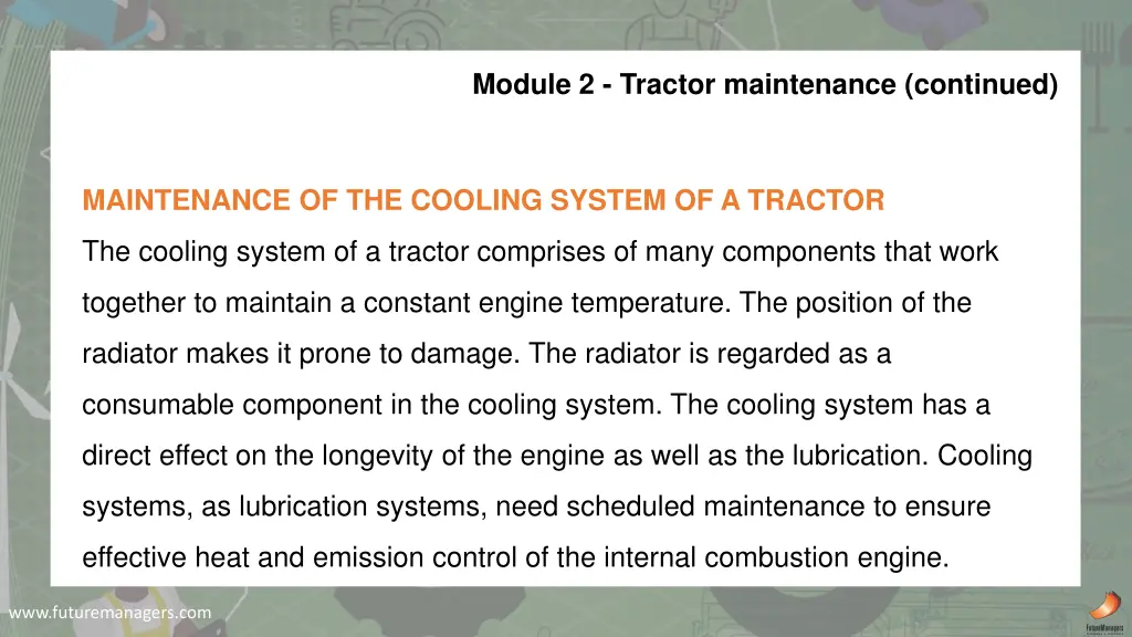 module 2 tractor maintenance continued 5