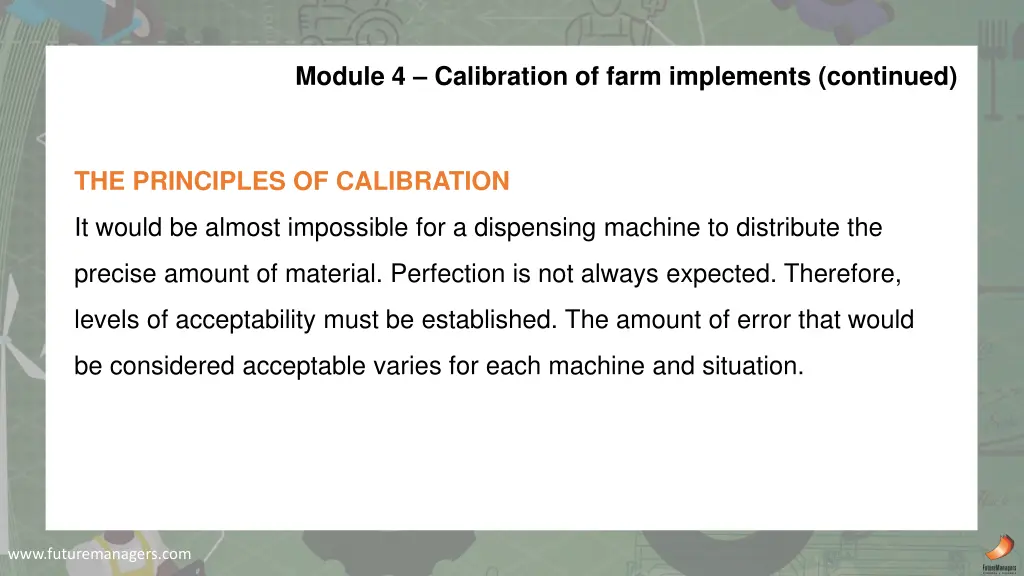 module 4 calibration of farm implements continued 1