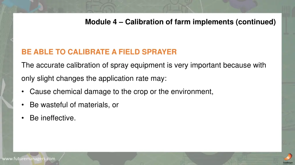 module 4 calibration of farm implements continued 4