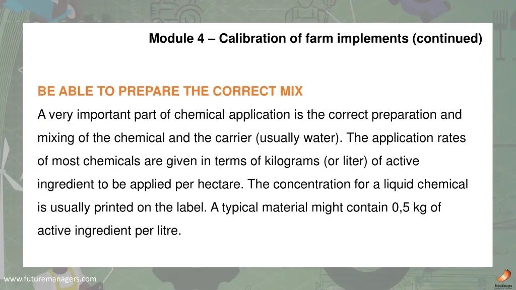 module 4 calibration of farm implements continued 5