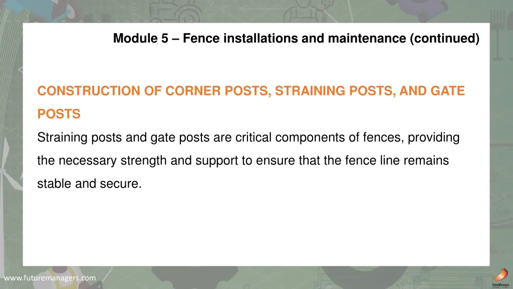 module 5 fence installations and maintenance 2