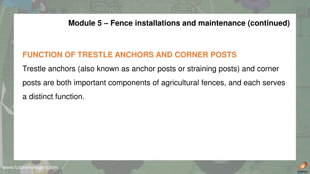 module 5 fence installations and maintenance 3