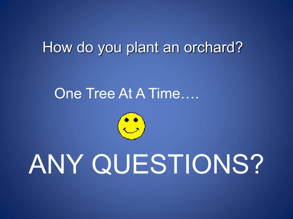 how do you plant an orchard
