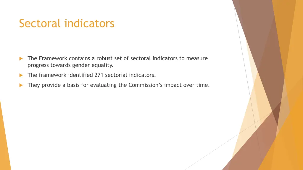 sectoral indicators