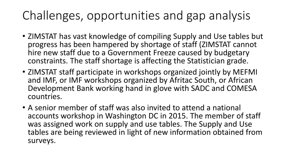challenges opportunities and gap analysis