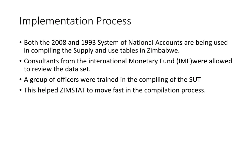implementation process