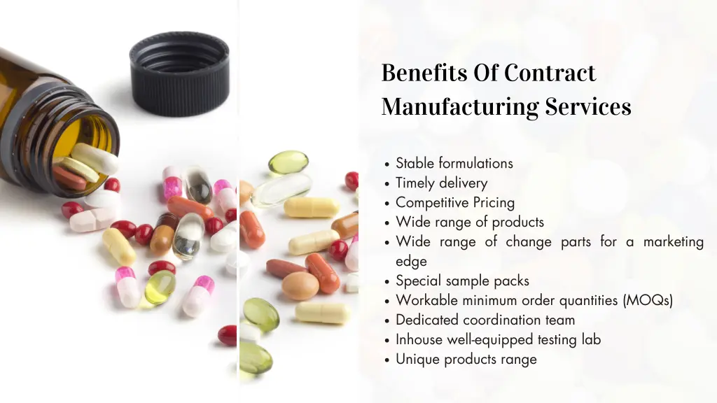 benefits of contract manufacturing services