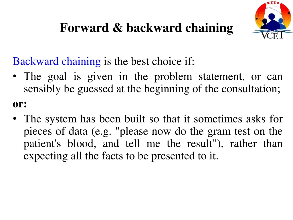 forward backward chaining 1