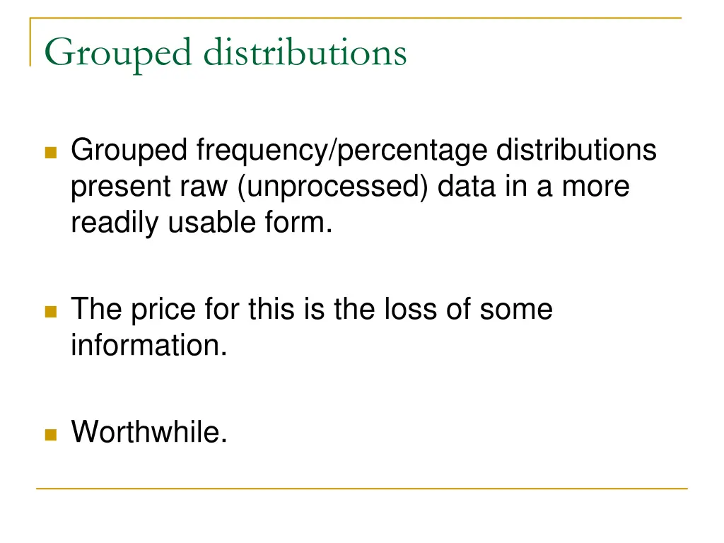 grouped distributions 1