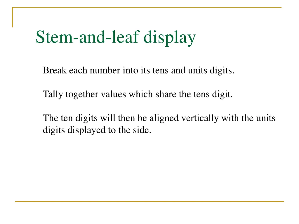 stem and leaf display 2