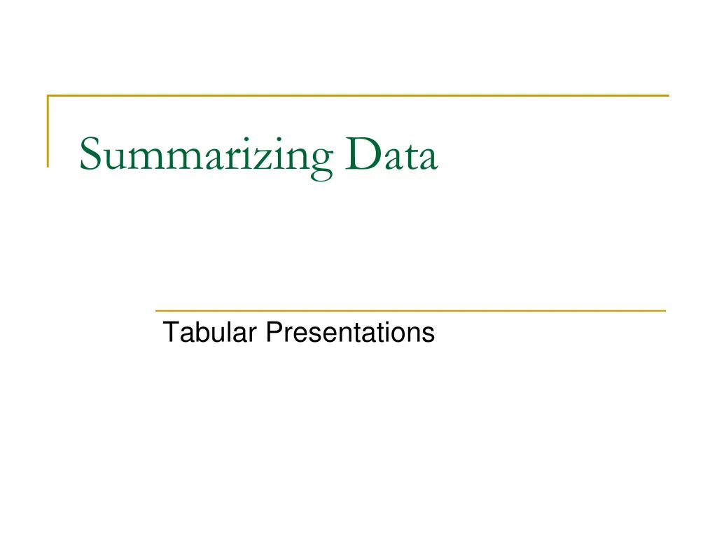 summarizing data 1