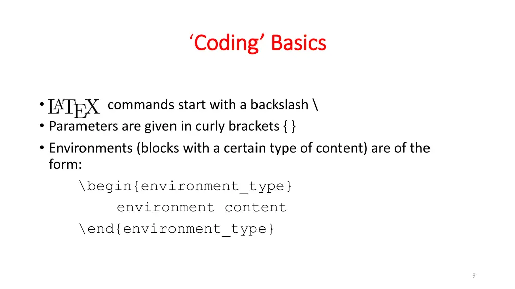 coding basics coding basics