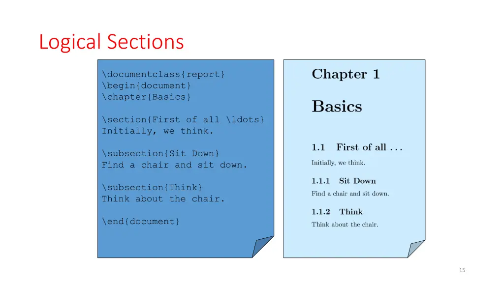 logical sections