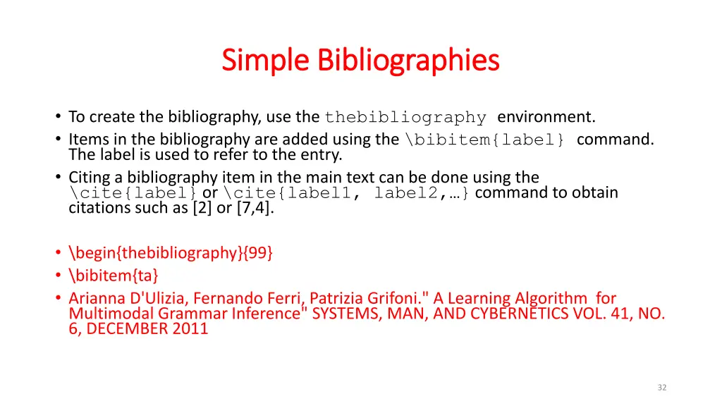 simple bibliographies simple bibliographies