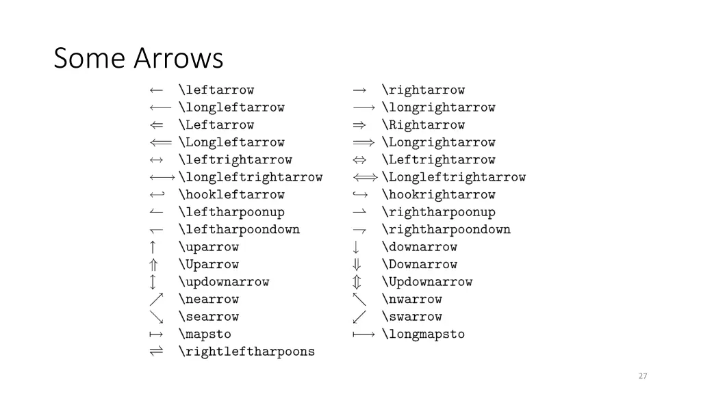 some arrows