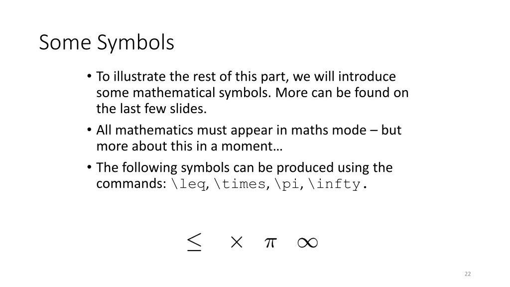 some symbols