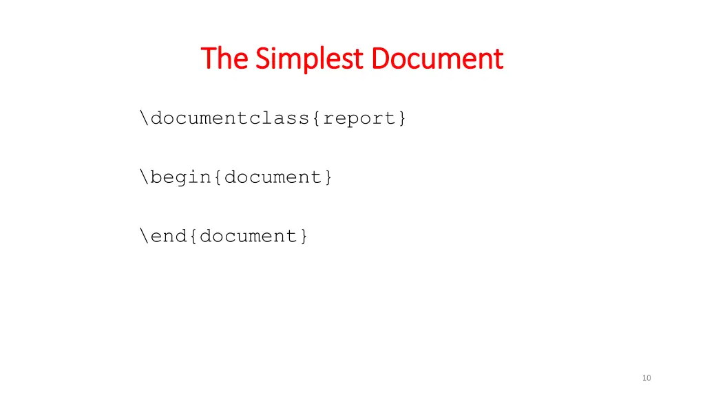 the simplest document the simplest document