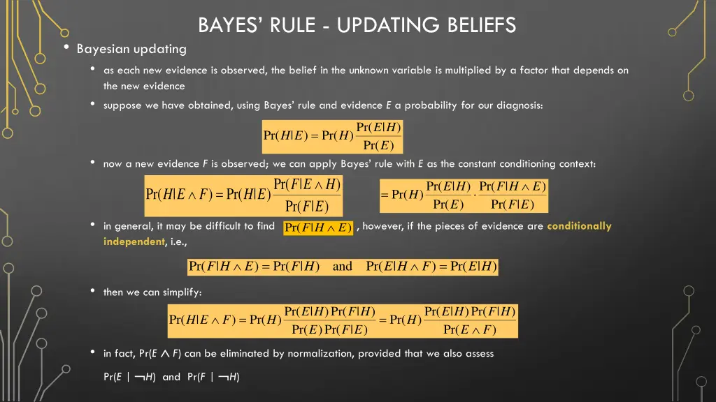 bayes rule updating beliefs