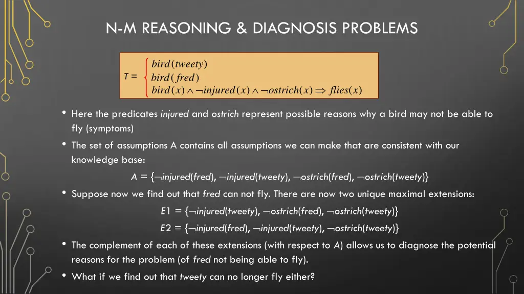 n m reasoning diagnosis problems