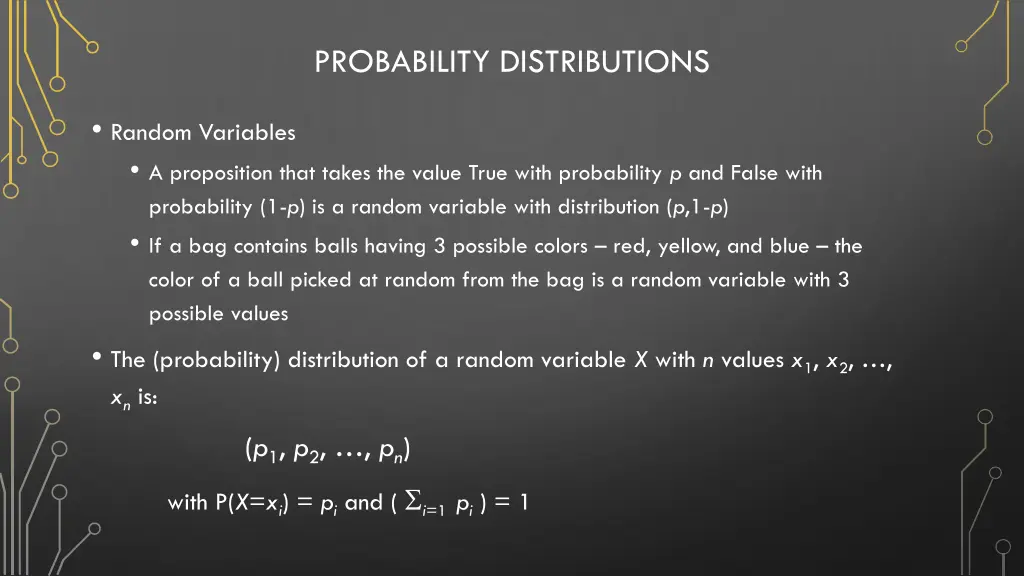 probability distributions