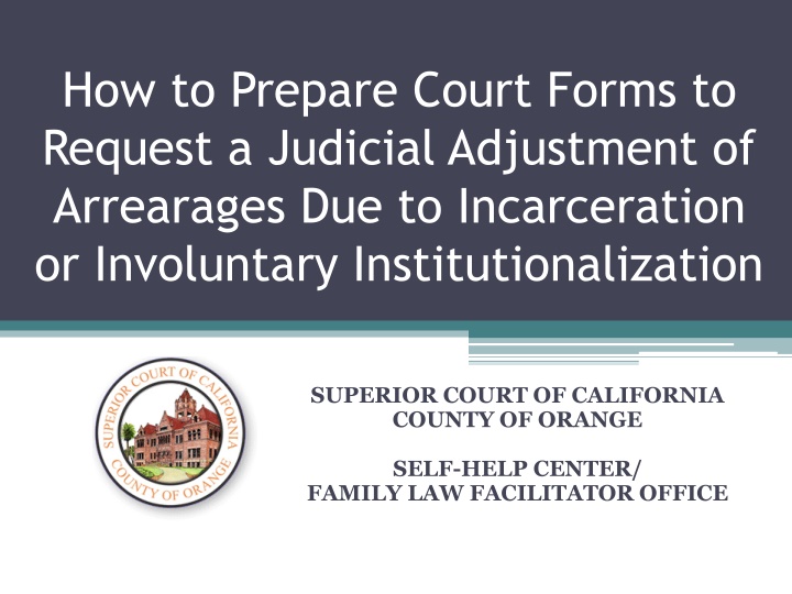 how to prepare court forms to request a judicial