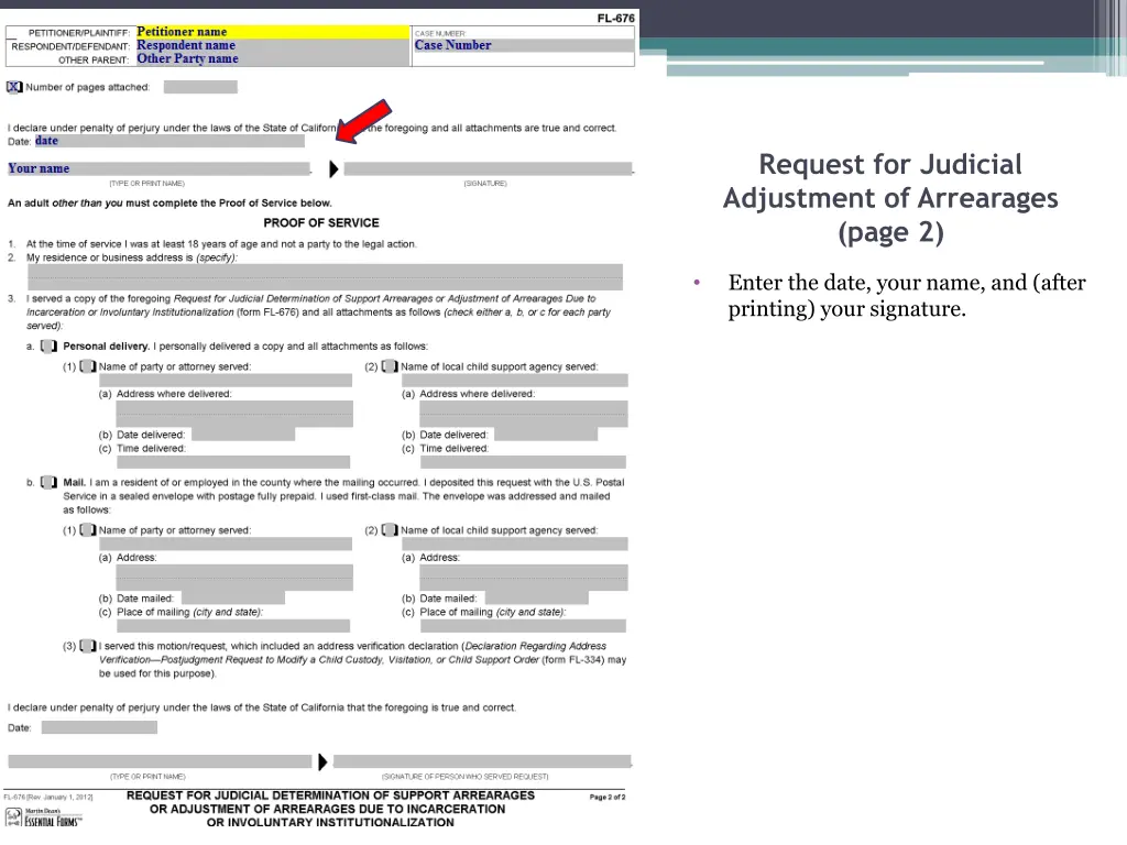 request for judicial adjustment of arrearages 10