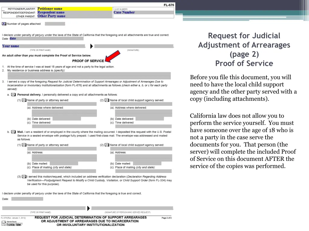 request for judicial adjustment of arrearages 11