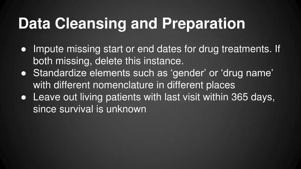 data cleansing and preparation