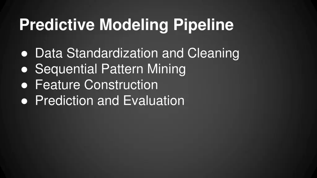 predictive modeling pipeline