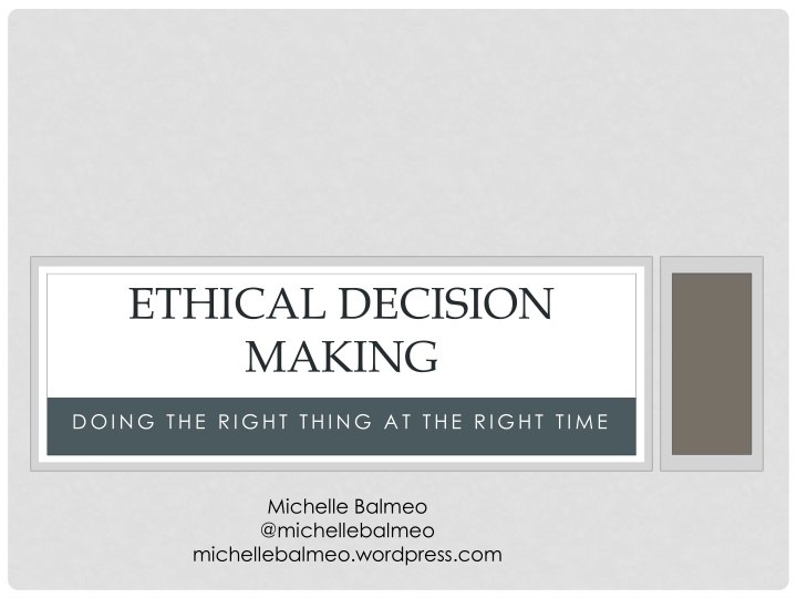 ethical decision making