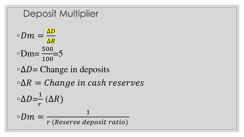 deposit multiplier
